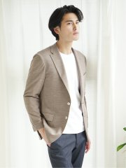 Super100'S ウール混 レギュラーフィット 2ボタンジャケット グレー