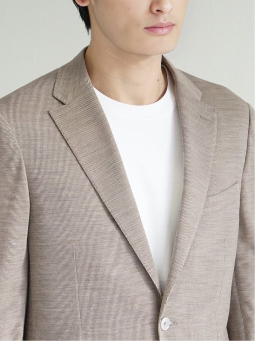 Super100'S ウール混 レギュラーフィット 2ボタンジャケット グレー