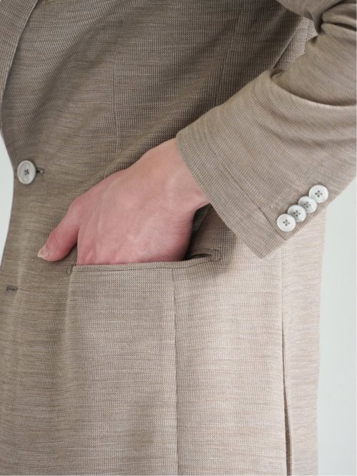 Super100'S ウール混 レギュラーフィット 2ボタンジャケット グレー