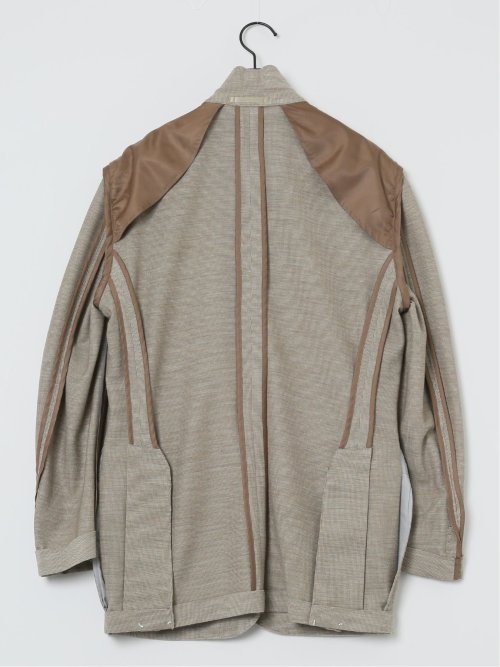 Super100'S ウール混 レギュラーフィット 2ボタンジャケット グレー