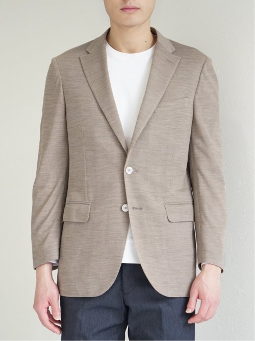 Super100'S ウール混 レギュラーフィット 2ボタンジャケット グレー