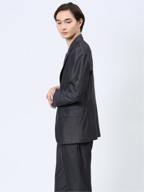 インディゴニット スリムフィット 2ボタンジャケット 紺(セットアップ可能)