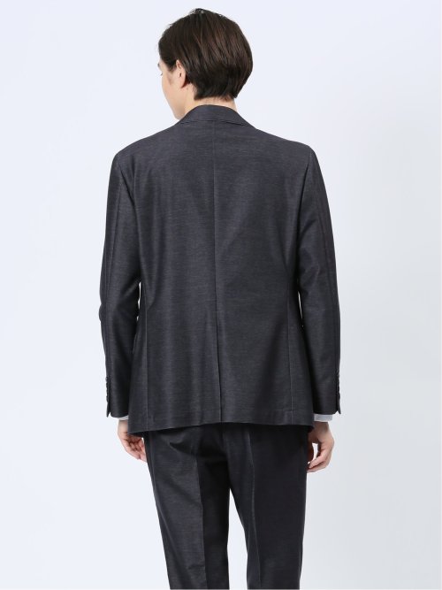 インディゴニット スリムフィット 2ボタンジャケット 紺(セットアップ可能)