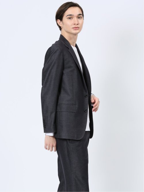 インディゴニット スリムフィット 2ボタンジャケット 紺(セットアップ可能)