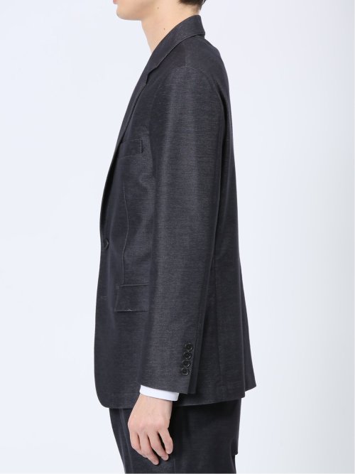 インディゴニット スリムフィット 2ボタンジャケット 紺(セットアップ可能)