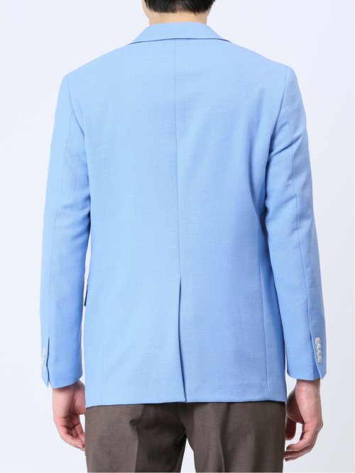 ウール混ストレッチ レギュラーフィット 2ボタンジャケット サックス