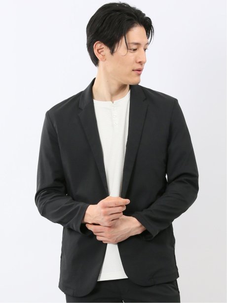 ジャケット メンズ ビジネス セットアップ可能 ストレッチ 接触冷感 ウォッシャブル サークルモーション mode 1ボタン テーラード