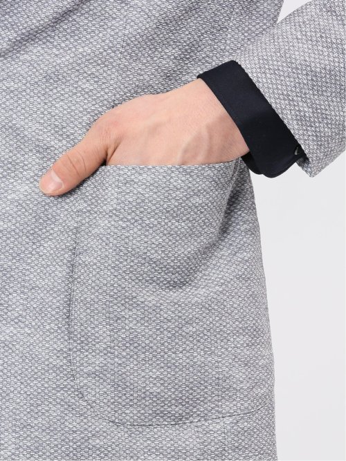 ウォッシャブル メッシュプリント 2ボタン ジャケット(セットアップ可能)