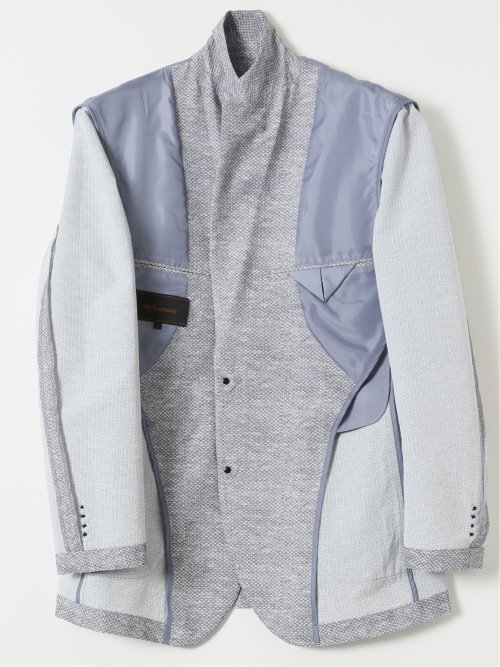 ウォッシャブル メッシュプリント 2ボタン ジャケット(セットアップ可能)