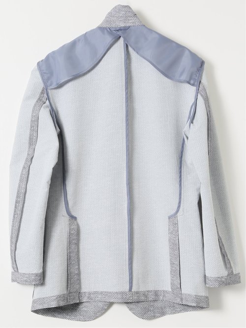 ウォッシャブル メッシュプリント 2ボタン ジャケット(セットアップ可能)