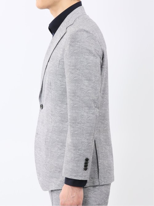 ウォッシャブル メッシュプリント 2ボタン ジャケット(セットアップ可能)