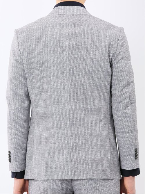 ウォッシャブル メッシュプリント 2ボタン ジャケット(セットアップ可能)