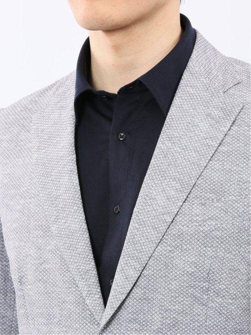 ウォッシャブル メッシュプリント 2ボタン ジャケット(セットアップ可能)