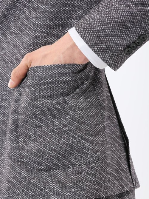 ウォッシャブル メッシュプリント 2ボタン ジャケット(セットアップ可能)