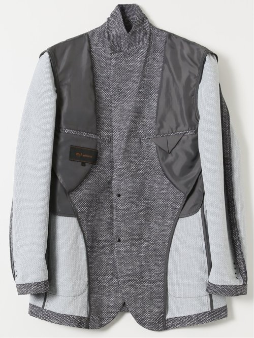 ウォッシャブル メッシュプリント 2ボタン ジャケット(セットアップ可能)