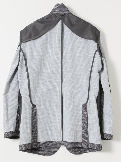 ウォッシャブル メッシュプリント 2ボタン ジャケット(セットアップ可能)