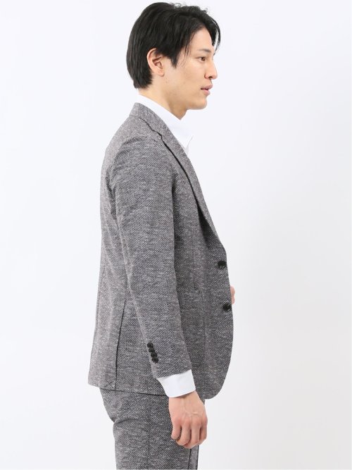 ウォッシャブル メッシュプリント 2ボタン ジャケット(セットアップ可能)