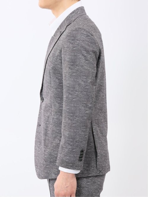 ウォッシャブル メッシュプリント 2ボタン ジャケット(セットアップ可能)