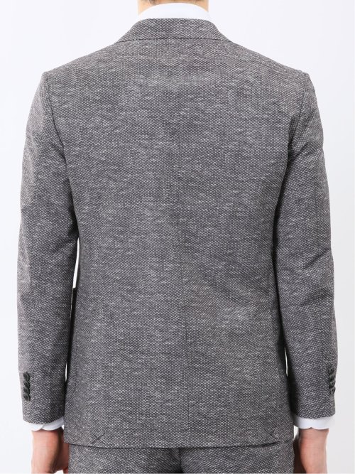 ウォッシャブル メッシュプリント 2ボタン ジャケット(セットアップ可能)