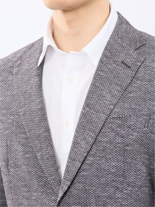 ウォッシャブル メッシュプリント 2ボタン ジャケット(セットアップ可能)