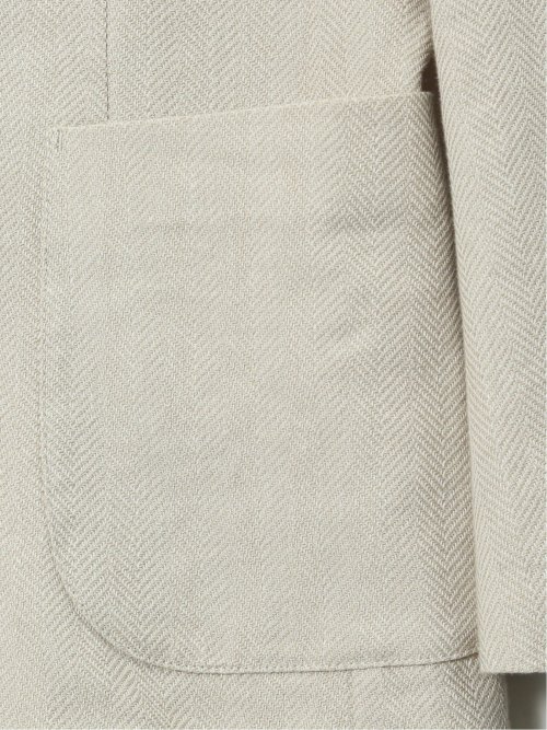 【大きいサイズ】ジーステージ/G-stage 綿麻 ヘリンボン ダブルジャケット(セットアップ可能)