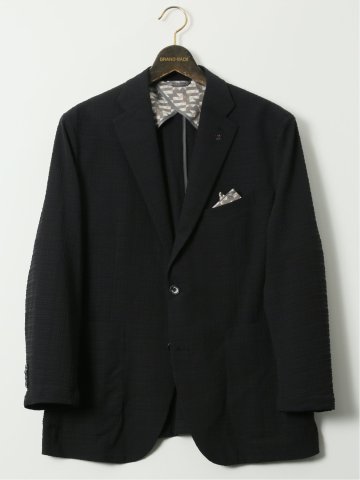 【大きいサイズ】ジーステージ/G-stage ブロックサッカー 2ボタン ジャケット(セットアップ可能)