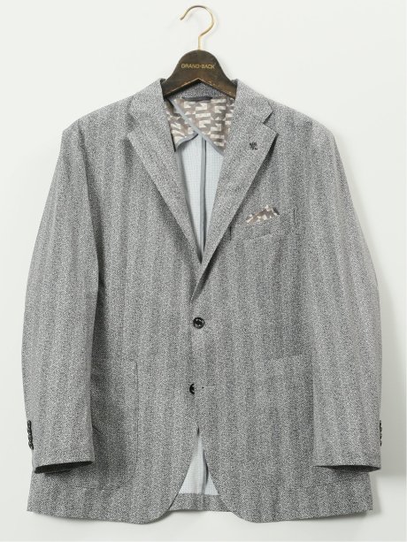 【大きいサイズ】ジーステージ/G-stage エアーウィンドウ 2ボタンジャケット(セットアップ可能)