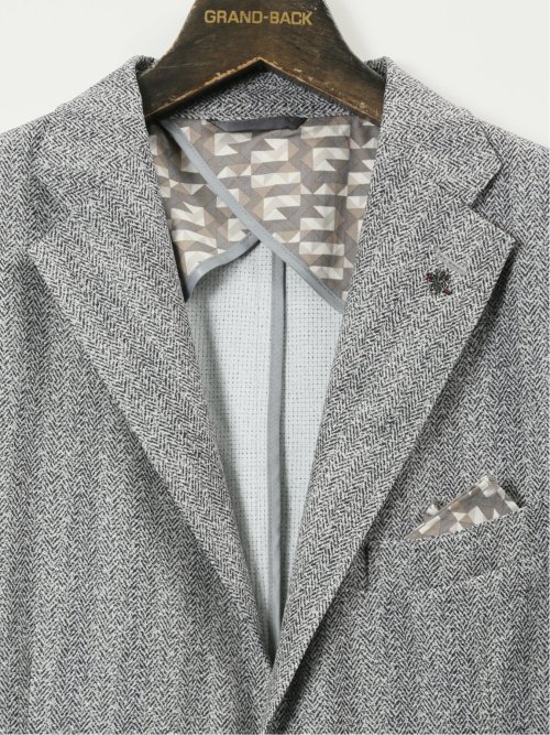 【大きいサイズ】ジーステージ/G-stage エアーウィンドウ 2ボタンジャケット(セットアップ可能)