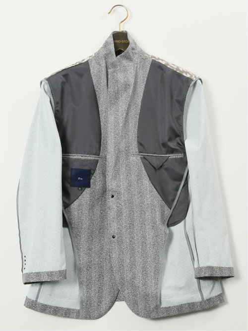 【大きいサイズ】ジーステージ/G-stage エアーウィンドウ 2ボタンジャケット(セットアップ可能)