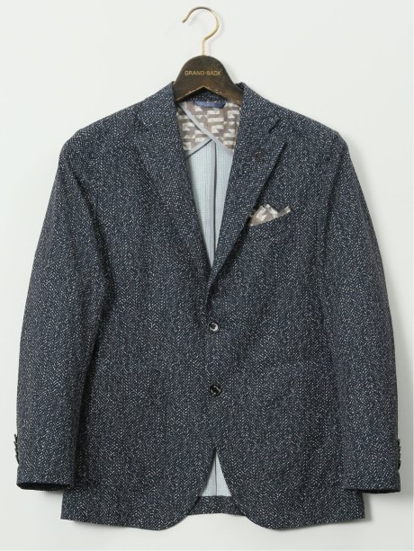 【大きいサイズ】ジーステージ/G-stage エアーウィンドウ 2ボタンジャケット(セットアップ可能)