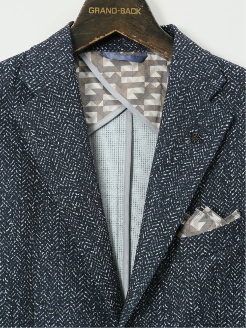 【大きいサイズ】ジーステージ/G-stage エアーウィンドウ 2ボタンジャケット(セットアップ可能)