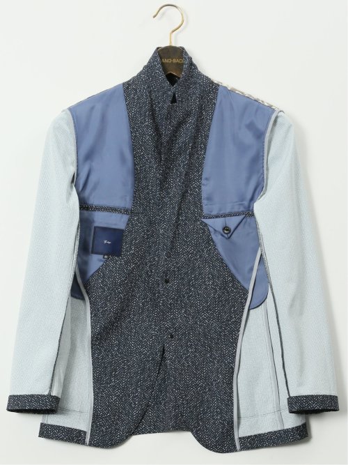 【大きいサイズ】ジーステージ/G-stage エアーウィンドウ 2ボタンジャケット(セットアップ可能)