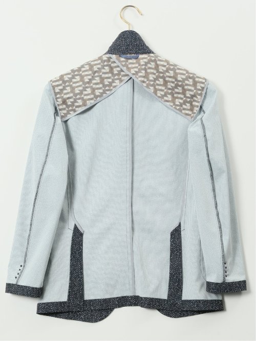 【大きいサイズ】ジーステージ/G-stage エアーウィンドウ 2ボタンジャケット(セットアップ可能)