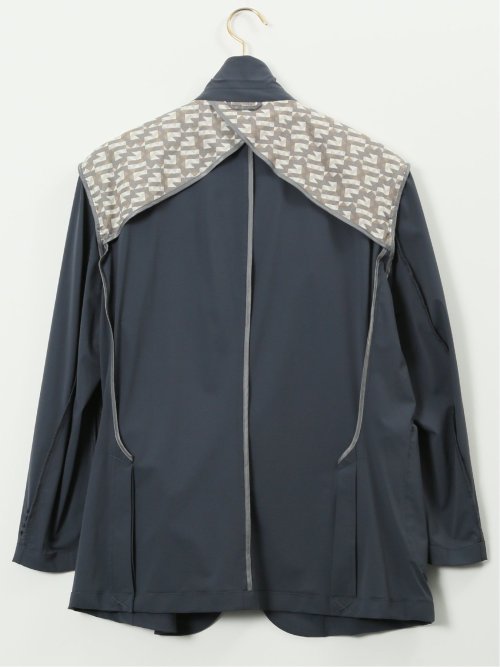 【大きいサイズ】ジーステージ/G-stage 接触冷感 ストレッチ ウォッシャブル ナイロン混 2ボタンジャケット(セットアップ可能)