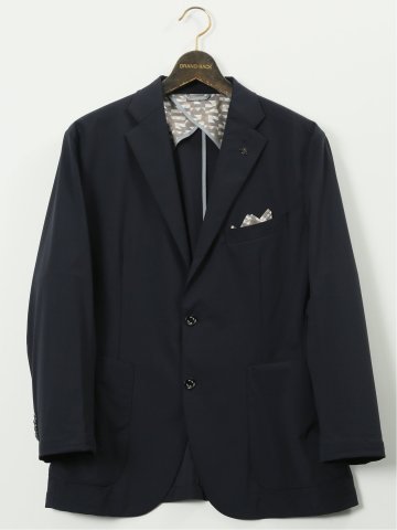 【大きいサイズ】ジーステージ/G-stage 接触冷感 ストレッチ ウォッシャブル ナイロン混 2ボタンジャケット(セットアップ可能)