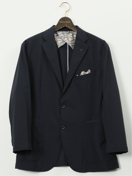 【大きいサイズ】ジーステージ/G-stage 接触冷感 ストレッチ ウォッシャブル ナイロン混 2ボタンジャケット(セットアップ可能)