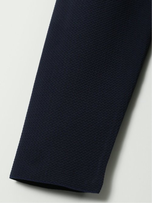 【大きいサイズ】ジーステージ/G-stage ストレッチ ウォッシャブル リンクス柄ニット 2ボタンジャケット(セットアップ可能)