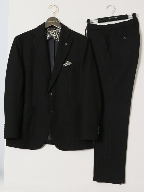 【大きいサイズ】ジーステージ/G-stage ウール混ジャージ 2ボタンジャケット(セットアップ可能)