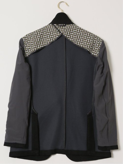 【大きいサイズ】ジーステージ/G-stage ウール混ジャージ 2ボタンジャケット(セットアップ可能)