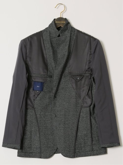 【大きいサイズ】ジーステージ/G-stage ウール混ジャージ 2ボタンジャケット(セットアップ可能)