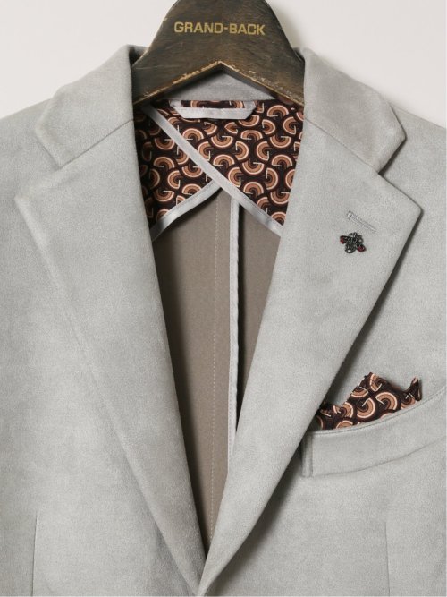 【大きいサイズ】ジーステージ/G-stage ストレッチ 起毛 2ボタンジャケット