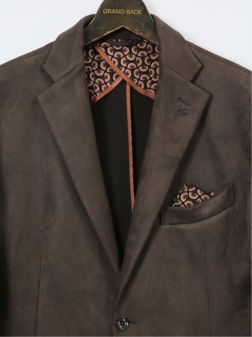 【大きいサイズ】ジーステージ/G-stage ストレッチ 起毛 2ボタンジャケット