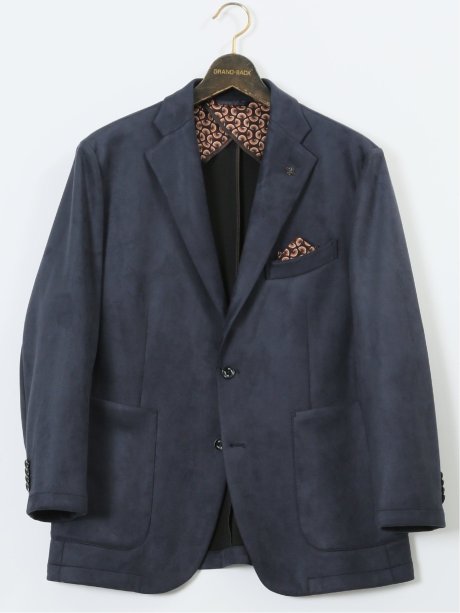 【大きいサイズ】ジーステージ/G-stage ストレッチ 起毛 2ボタンジャケット