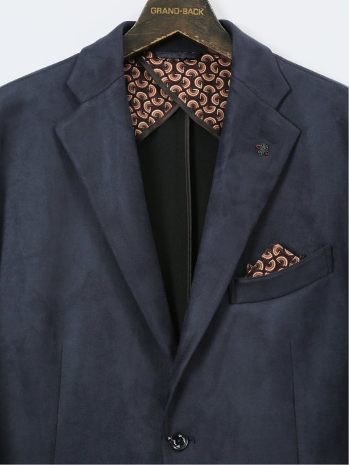 【大きいサイズ】ジーステージ/G-stage ストレッチ 起毛 2ボタンジャケット