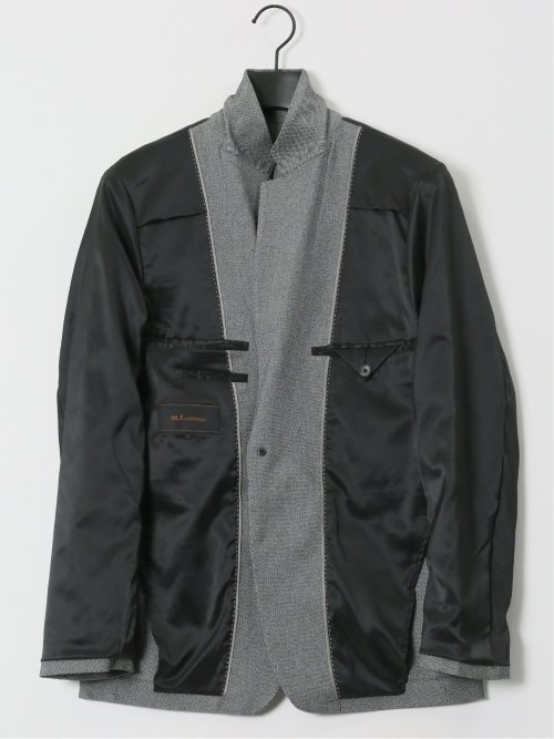 クロスストレッチ スリムフィット 2ボタンジャケット バーズアイグレー(セットアップ可能)