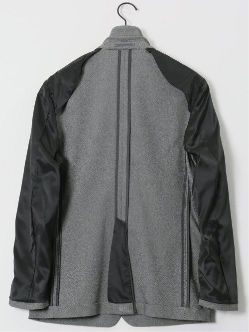 クロスストレッチ スリムフィット 2ボタンジャケット バーズアイグレー(セットアップ可能)