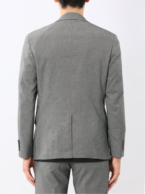 クロスストレッチ スリムフィット 2ボタンジャケット バーズアイグレー(セットアップ可能)