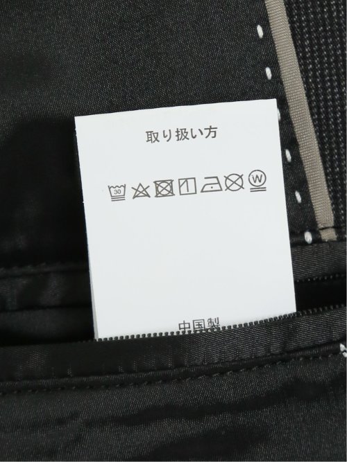 クロスストレッチ裏起毛 スリムフィット 2ボタンジャケット ピケグレー(セットアップ可能)