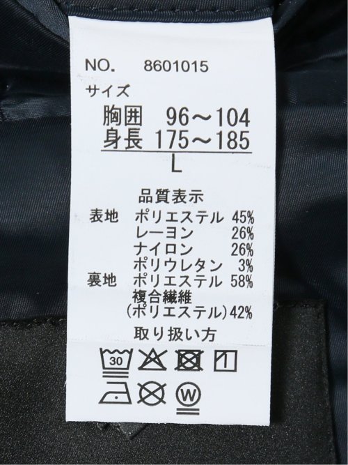 クロスストレッチ スリムフィット 2ボタンジャケット デニム調紺(セットアップ可能)