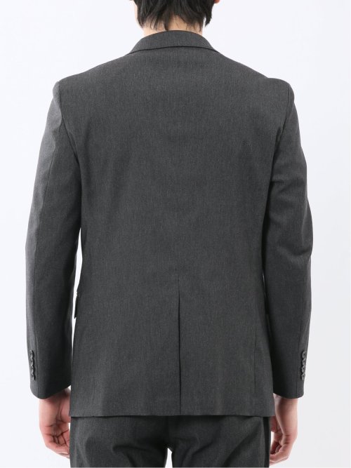 クロスストレッチ スリムフィット 2ボタンジャケット 黒(セットアップ可能)